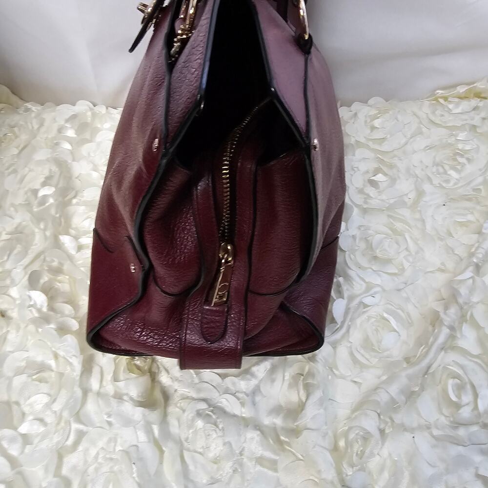 Coach Mercer Satchel HandBag Burgundy - Picture 4 of 11